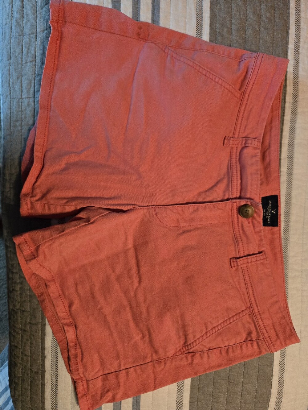 American Eagle Outfitters Coral Cotton Midi Shorts